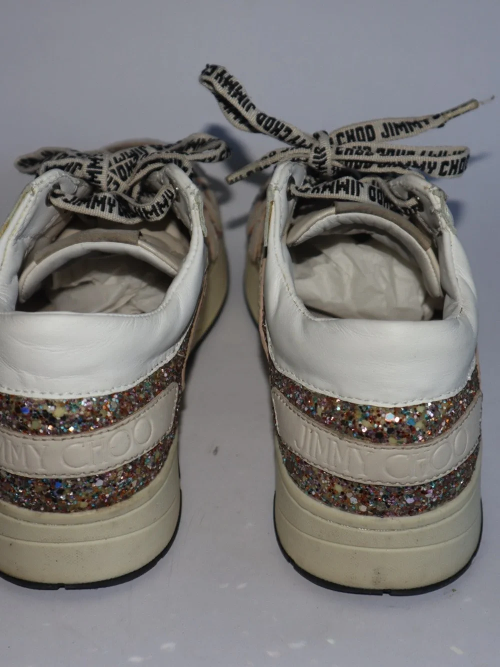 Jimmy Choo Hawaii Glitter Sneakers Women's 39